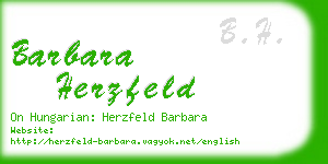 barbara herzfeld business card